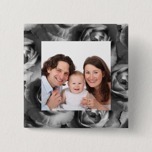 Rosen-Foto Button (Vorderseite)