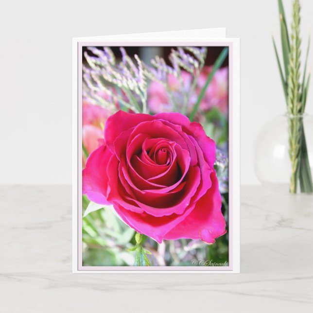 Rosen-Foto-Gruß-Karte Karte (Vorderseite)