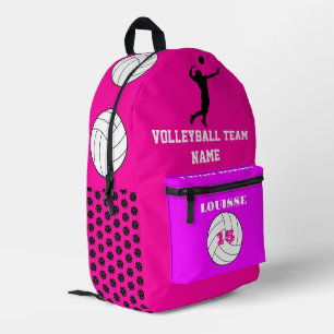 Rosen fuchsienrosa Rucksack-Volleyballmannschaft Bedruckter Rucksack