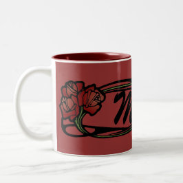 Rosen für Mama-Tasse Zweifarbige Tasse