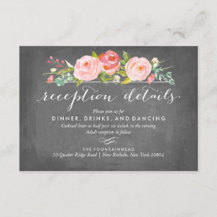 Rosen-Garten-Blumen-Empfang-Hochzeitskarte Begleitkarte