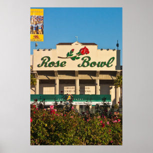 Rosen-Garten und Rosen-Schüssel-Zeichen auf Poster