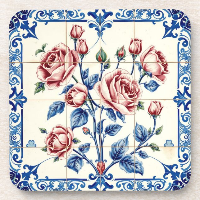 Rosen-Garten-Untersetzer Getränkeuntersetzer (Vorderseite)