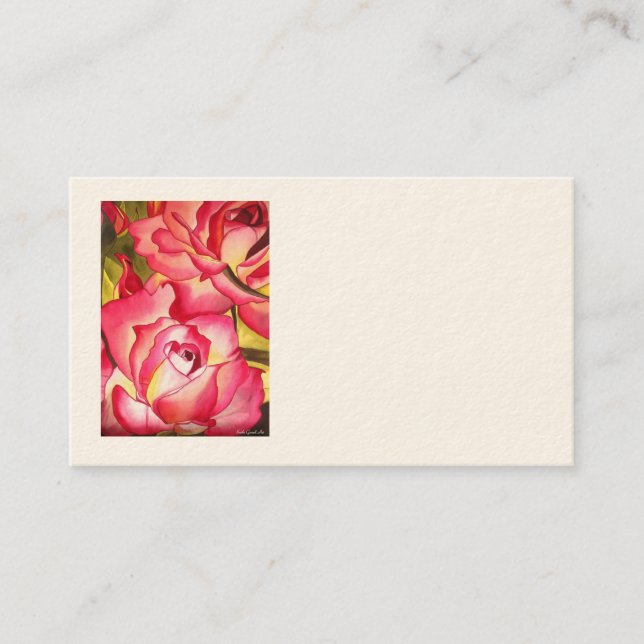 Rosen-Geschäftskarten Hannah Gordon durch Sacha Visitenkarte (Vorderseite)