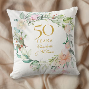 Rosen-Girlande zum 50. Hochzeitstag  Kissen