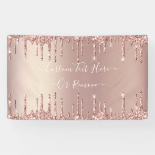 Rosen Gold Blush Glitzer Funkelnd Banner Benutzerd