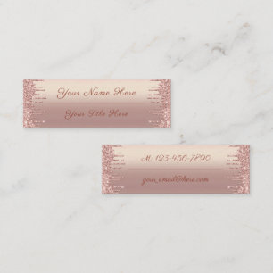 Rosen Gold Blush Glitzer Tropfen Ihre Visitenkarte