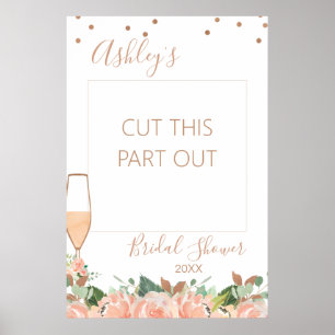 Rosen Gold Brautparty Foto-Kabine Poster