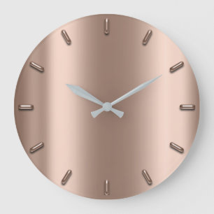 Rosen-Gold erröten Metalldünner silberner Große Wanduhr