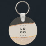 Rosen gold Glitzer Schwarz Modernes, elegantes Bud Schlüsselanhänger<br><div class="desc">Modernes Budget elegante Rose Gold Effekt Schwarz und natürliche Business Packing und danke Ihnen für den Geschenkschlüssel Ring.</div>