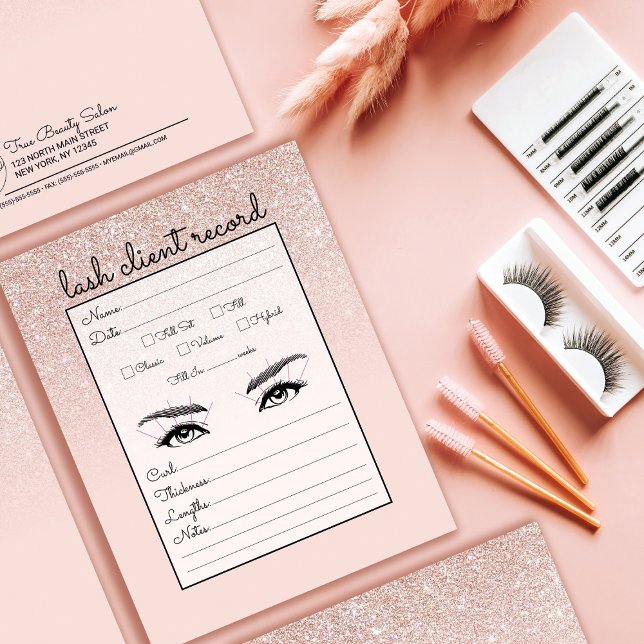 Rosen Gold Pink Glitzer Ombre Lash Client Record (Von Creator hochgeladen)