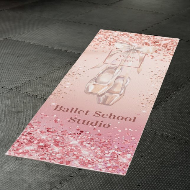 Rosen gold Rosa Glitzer Balletttanzschule Logo Yogamatte (Von Creator hochgeladen)