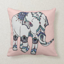 Rosen-Gold verschönertes Elefant-Kissen