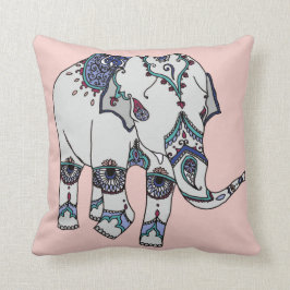 Rosen-Gold verschönertes Elefant-Kissen Kissen