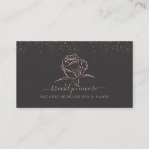 Rosen-Goldblumenlogo-Geschäfts-Karte Visitenkarte