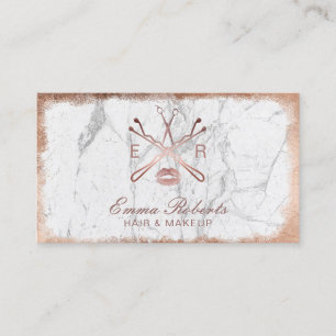 Rosen-Goldeleganter Marmorschönheits-Logo-Salon Visitenkarte
