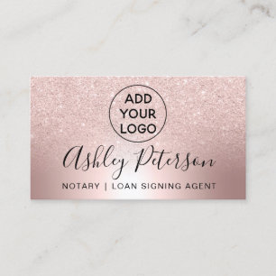 Rosen-GoldGlitter der Notarlogotypographie Visitenkarte