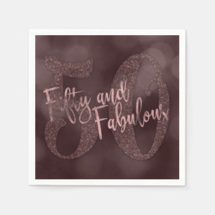 Rosen-GoldGlitzer u. Bokeh 50 u. fabelhafte Serviette