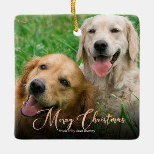 Rosen-Goldhaustier-Foto Handlettered Keramikornament