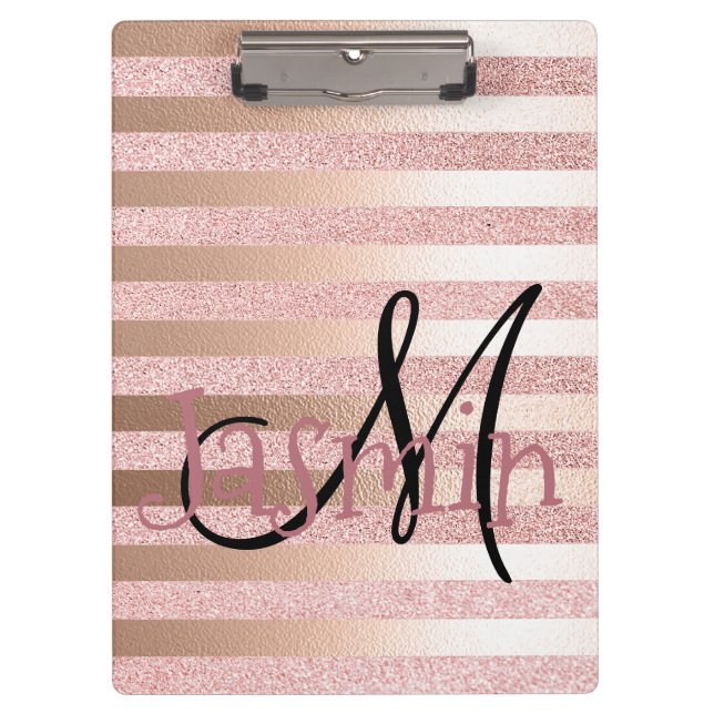 Rosen-GoldImitat Glitter& Klemmbrett (Vorderseite)