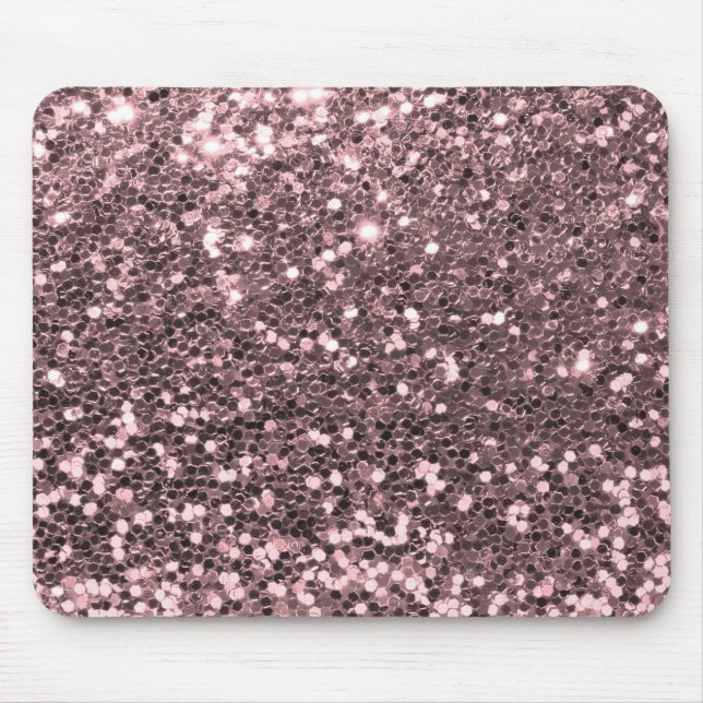 Rosen-GoldImitat-Glitzer-Glitzern Mousepad (Vorne)