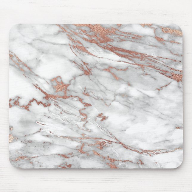 Rosen-Goldmarmor-Mausunterlage Mousepad (Vorne)