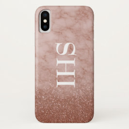 Rosen-Goldmarmor-Monogramm-Telefon-Kasten Case-Mate iPhone Hülle