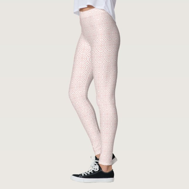 Rosen-Goldrosa-Funky geometrisches Leggings (Links)