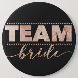 Rosen-Goldteam-Braut-Junggeselinnen-Abschied Button