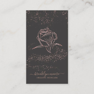 Rosen-Goldunterzeichnungs-Blumenlogo Visitenkarte