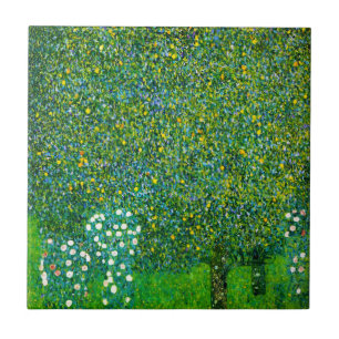 Rosen Gustav Klimt unter der Birnen-Baum-Fliese Fliese