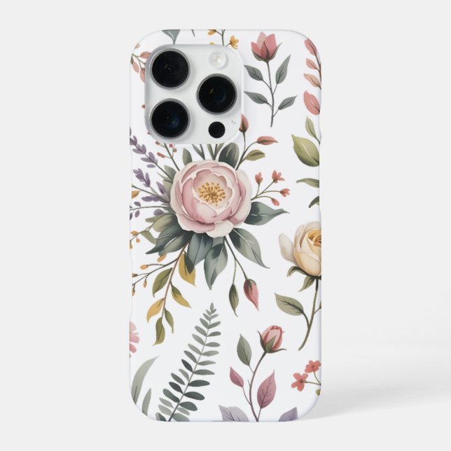 Rosen im Blush-Garten iPhone 16 Pro Hülle (Rückseite)