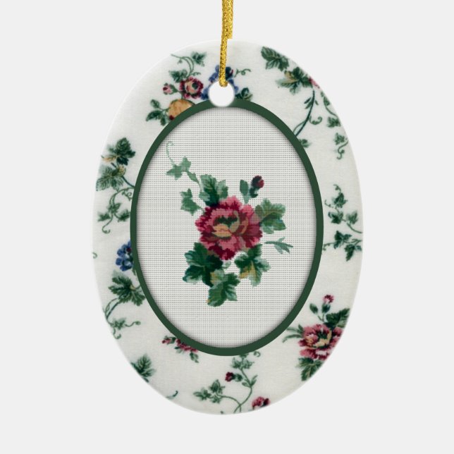 Rosen-Imitat-Querstich-Verzierung Keramikornament (Vorne)