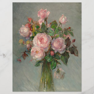 Rosen in einem Vasen-Scrapbook-Papier