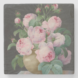Rosen in einer Vase - Pierre Joseph Redouté Steinuntersetzer