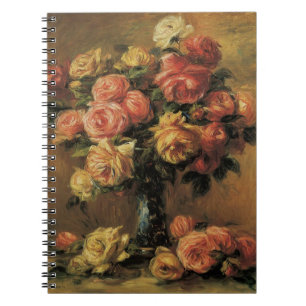 Rosen in einer Vase von Pierre Renoir Notizblock