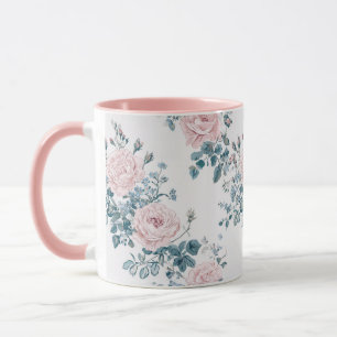 Rosen in Weiß Tasse
