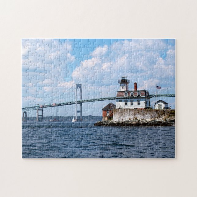 Rosen-Insel-Leuchtturm, Rhode Island (Horizontal)