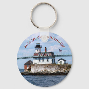Rosen-Insel-Leuchtturm, Rhode Island Schlüsselanhänger