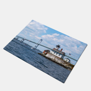 Rosen-Insel-Leuchtturm, Rhode Island Tür-Matte Fußmatte