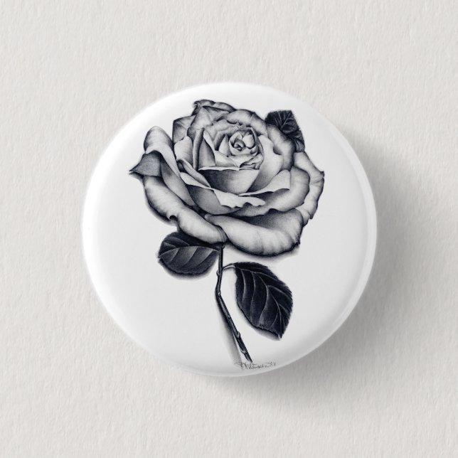 Rosen-Knopf Button (Vorderseite)