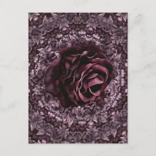 Rosen-Mandala  Ankündigungspostkarte