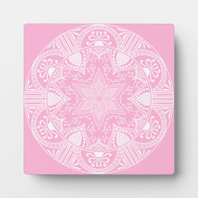 Rosen-Mandala Fotoplatte (Vorderseite)