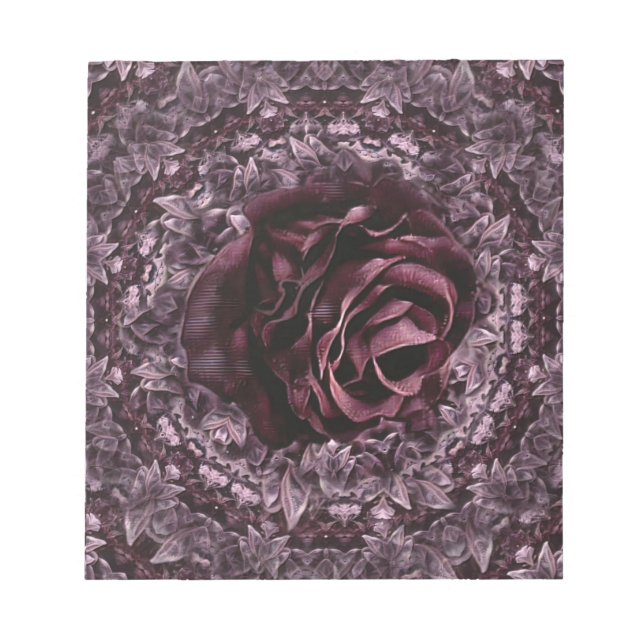 Rosen-Mandala  Notizblock (Vorderseite)