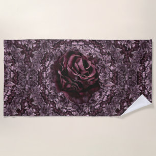 Rosen-Mandala  Strandtuch