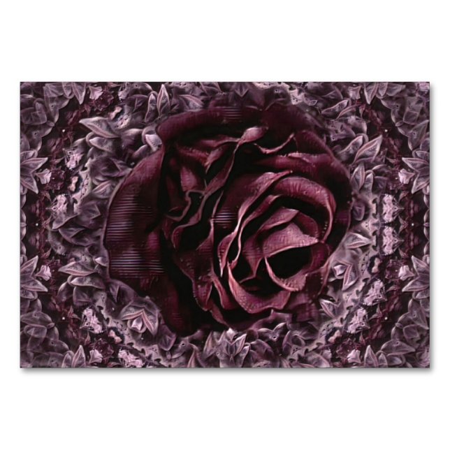 Rosen-Mandala  Tischnummer (Vorderseite)