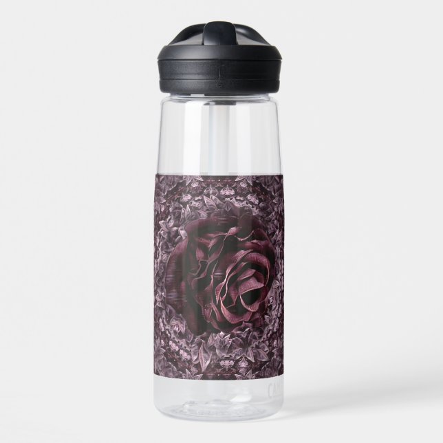 Rosen-Mandala  Trinkflasche (Vorne)