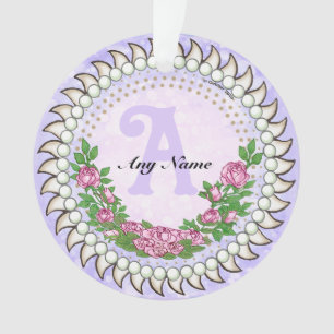 Rosen-Monogramm Ornament