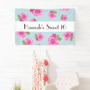 Rosen, Muster von Rose, Blume, süß 16 Banner