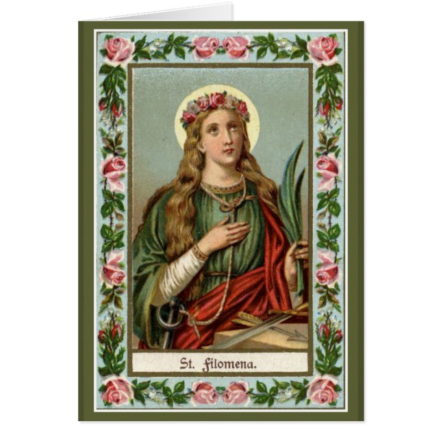 Rosen-Palmen-Schnur St. Philomena rosa (Vorne)